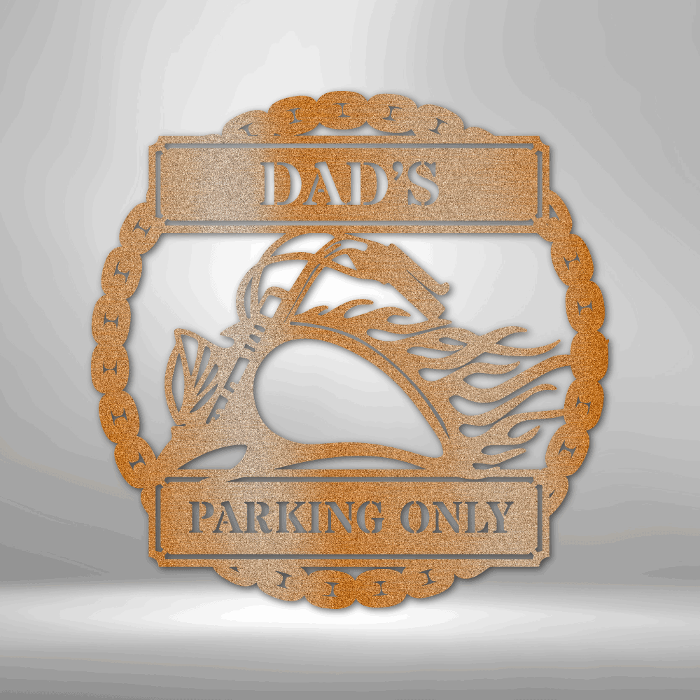Hog Parking Plaque - Personalized Steel Sign - Throttle Society